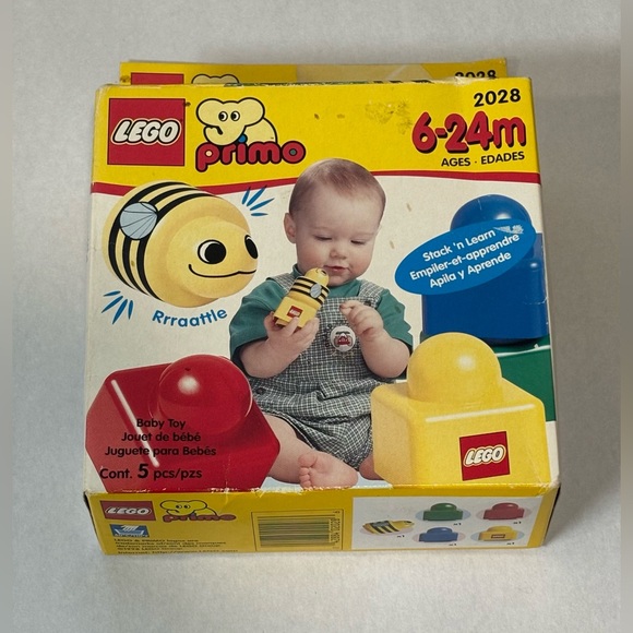 VINTAGE LEGO Primo 2028 5 Pieces  with Booklets Rattle Blocks 1998 Unopened - Picture 6 of 6